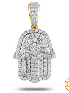 14KY 1.00CTW DIAMOND 'HAMZA' PENDANT