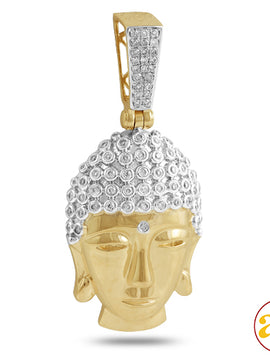 10KY 0.55CTW DIAMOND BUDDHA PENDANT