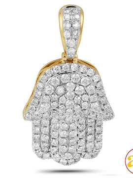 14KY 1.50CTW DIAMOND HAMZA PENDANT