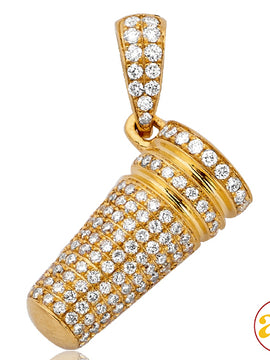 10KY 1.35CTW DIAMOND CUP PENDANT