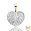 14KY 2.25CTW DIAMOND PUFFED HEART PENDANT