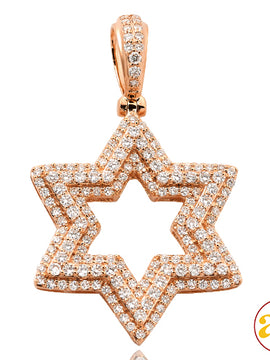 14KR 2.00CTW DIAMOND 'STAR OF DAVID' PENDANT