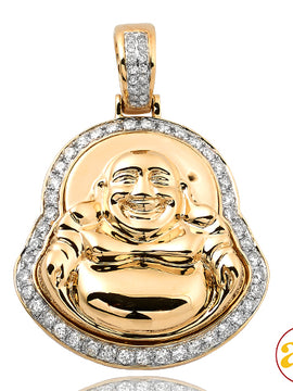 10KY 1.20CTW DIAMOND FAT BUDDHA PENDANT