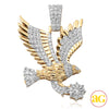 10KY 1.50CTW DIAMOND FLYING EAGLE PENDANT