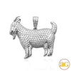 14KW 1.60CTW DIAMOND GOAT PENDANT