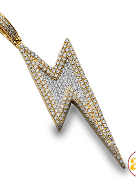 10KY 1.10CTW DIAMOND LIGHTNING BOLT PENDANT