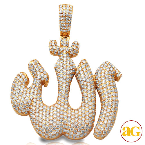 14KY 11.05CTW DIAMOND &apos;ALLAH&apos; PENDANT -