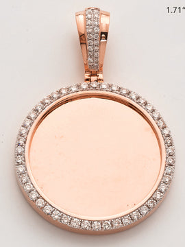 14KR 1.15CTW DIAMOND MEMORY PENDANT - SINGLE ROW