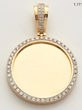 14KY 1.15CTW DIAMOND MEMORY PENDANT - SINGLE ROW