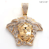 10KY 0.85CTW DIAMOND MEDUSA HEAD PENDANT