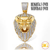 10KY 0.30CTW DIAMOND LION HEAD PENDANT