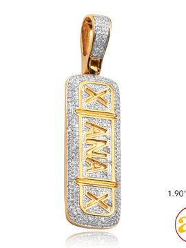 10KY 0.75CTW DIAMOND 'XANAX' PILL PENDANT