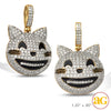 10KY 1.35CTW DIAMOND EMOJI PENDANT W/BLACK ENAMEL