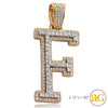 10KY+W 3.25CTW DIAMOND TWO TONE INITIAL PENDANT