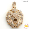 10KY 1.85CTW MICROPAVE DIAMOND LION HEAD PENDANT