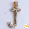 10KY+W 2.80CTW DIAMOND TWO TONE INITIAL PENDANT