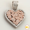 14KW+R 2.50CTW DIAMOND HEART PENDANT - ASSORTED