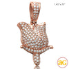 14KR 1.50CTW DIAMOND ROSE PENDANT