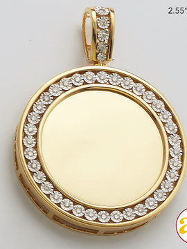 10KY 1.05CTW FANOOK DIAMOND MEMORY PENDANT