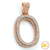 10KR+W 1.65CTW DIAMOND TWO TONE INITIAL PENDANT