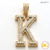 10KY+W 1.70CTW DIAMOND TWO TONE INITIAL PENDANT