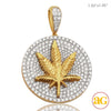 10KY 2.15 CTW DIAMOND MEDALLION WITH HERBAL