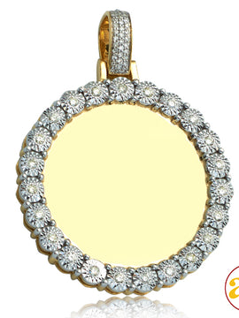 10KY 1.00CTW ILLUSION SET DIAMOND MEMORY PENDANT