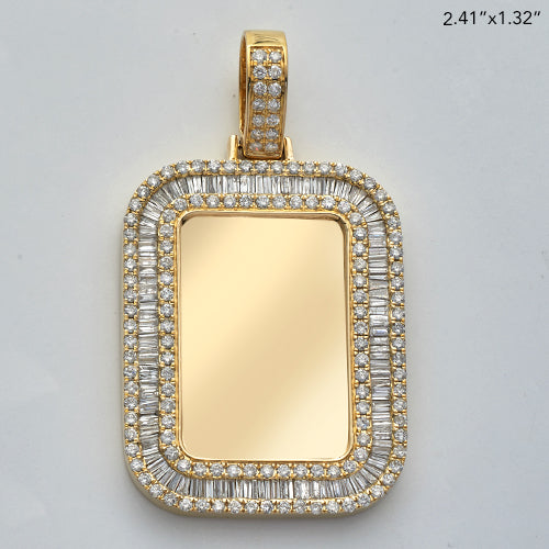 10Y 4.26 CTW DIAMOND RECTANGLE  MEMORY PEND