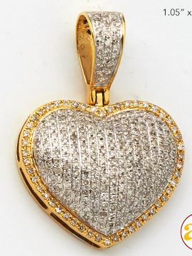 10KY 0.80 CTW DIAMOND HEART PENDANT