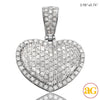 14KW 1.35CTW DIAMOND BUBBLE HEART PENDANT