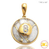 10KY 0.05CTW DIAMOND AND GOLD QUARTZ 8-BALL