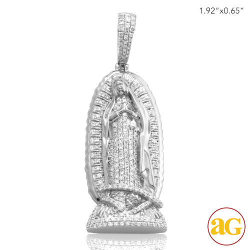 14KW 1.05CTW DIAMOND VIRGIN MARY PENDANT