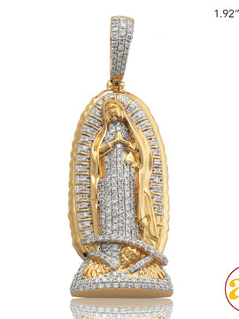 10KY 1.05CTW DIAMOND VIRGIN MARY PENDANT