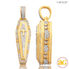 10KY 0.70CTW DIAMOND COFFIN PENDANT