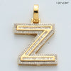 10KY 0.55CTW BAGUETTE DIAMOND INITIAL PENDANT