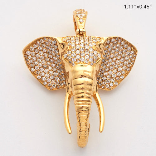 10KY 1.85CTW DIAMOND ELEPHANT HEAD PENDANT