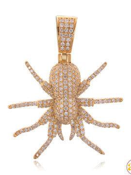 10KY 1.25CTW DIAMOND SPIDER PENDANT