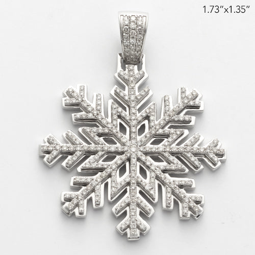 10KW 1.40CTW DIAMOND SNOWFLAKE PENDANT