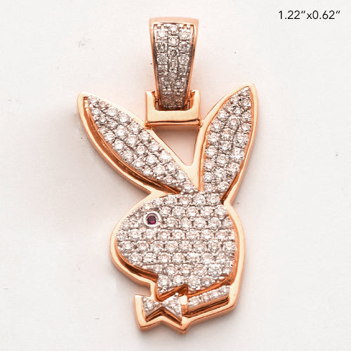 10KR 0.80CTW DIAMOND RABBIT WITH BOWTIE PROFILE