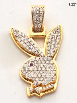 10KY 0.80CTW DIAMOND RABBIT WITH BOWTIE PROFILE