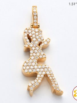 14KY 1.00CTW DIAMOND DANCING LADY PENDANT