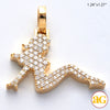 10KY 1.35CTW DIAMOND SITTING LADY PENDANT