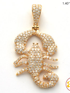 10KY 1.35CTW DIAMOND SCORPION PENDANT