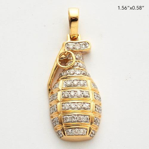 10KY 1.15CTW DIAMOND GRENADE PENDANT