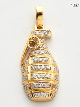 10KY 1.15CTW DIAMOND GRENADE PENDANT