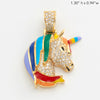 10KY 1.00CTW DIAMOND UNICORN PENDANT