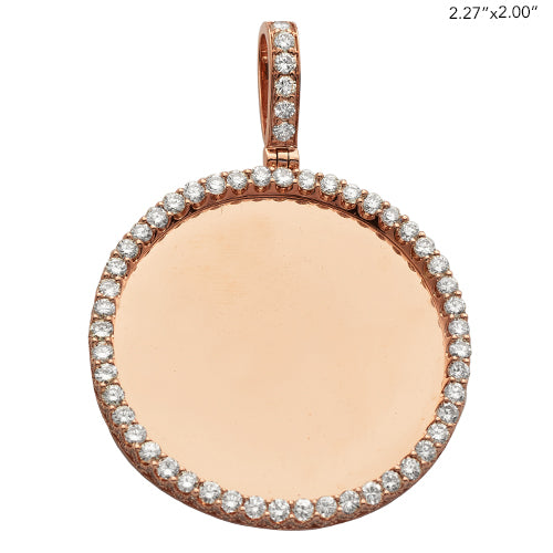 10KR 3.85CTW DIAMOND ROUND MEMORY PENDANT