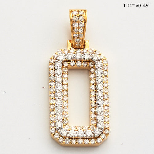 10KY+W 1.00CTW DIAMOND NUMBER PENDANT