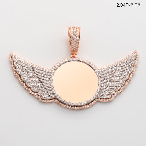 10KR+W 7.00CTW DIAMOND ROUND MEMORY PENDANT WITH