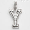 10KW 0.75CTW DIAMOND 3D LETTER PENDANT